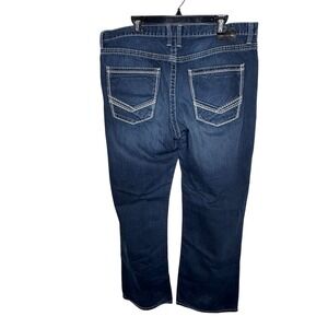 BKE Denim Tyler Bootcut Jeans Mens Dark Wash Embellished Pockets Size 40x32